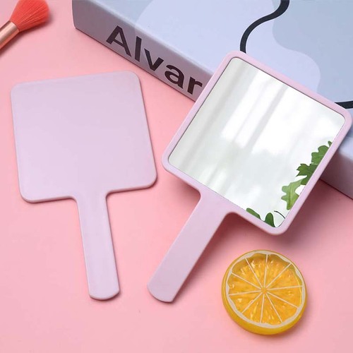 New 9*16 Handle Mirror Portable Convenient Handheld HD Beauty Makeup Mirror Plastic Makeup Mirror with LOGO Small Mirror