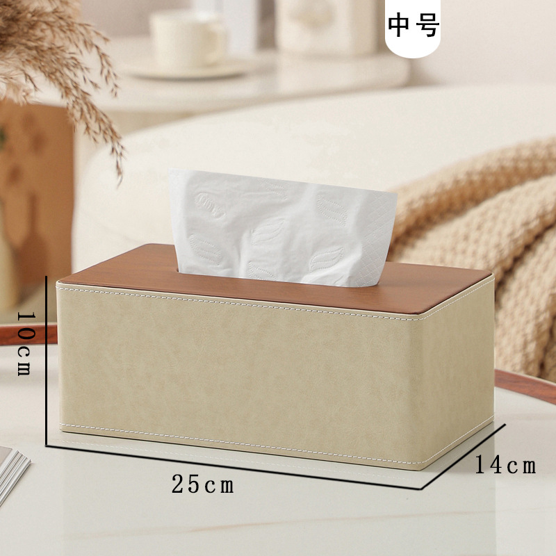 Letras comerciales impreso logo Hotel caja de pañuelos de cuero moderno minimalista Oficina caja de pañuelos sala de estar hogar Club