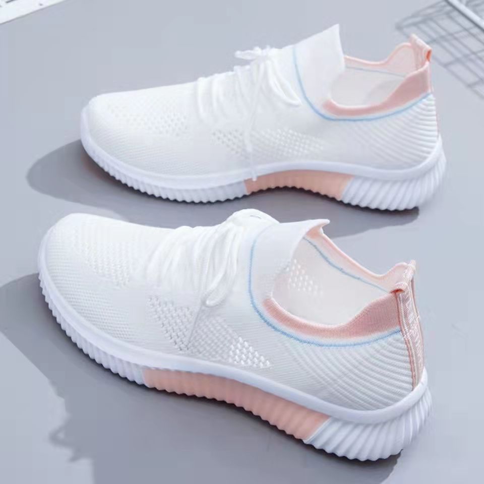Zapatos deportivos de mujer 2023 nuevos zapatos de red de otoño respirables zapatos casuales blancos casuales zapatos casuales zapatos para correr