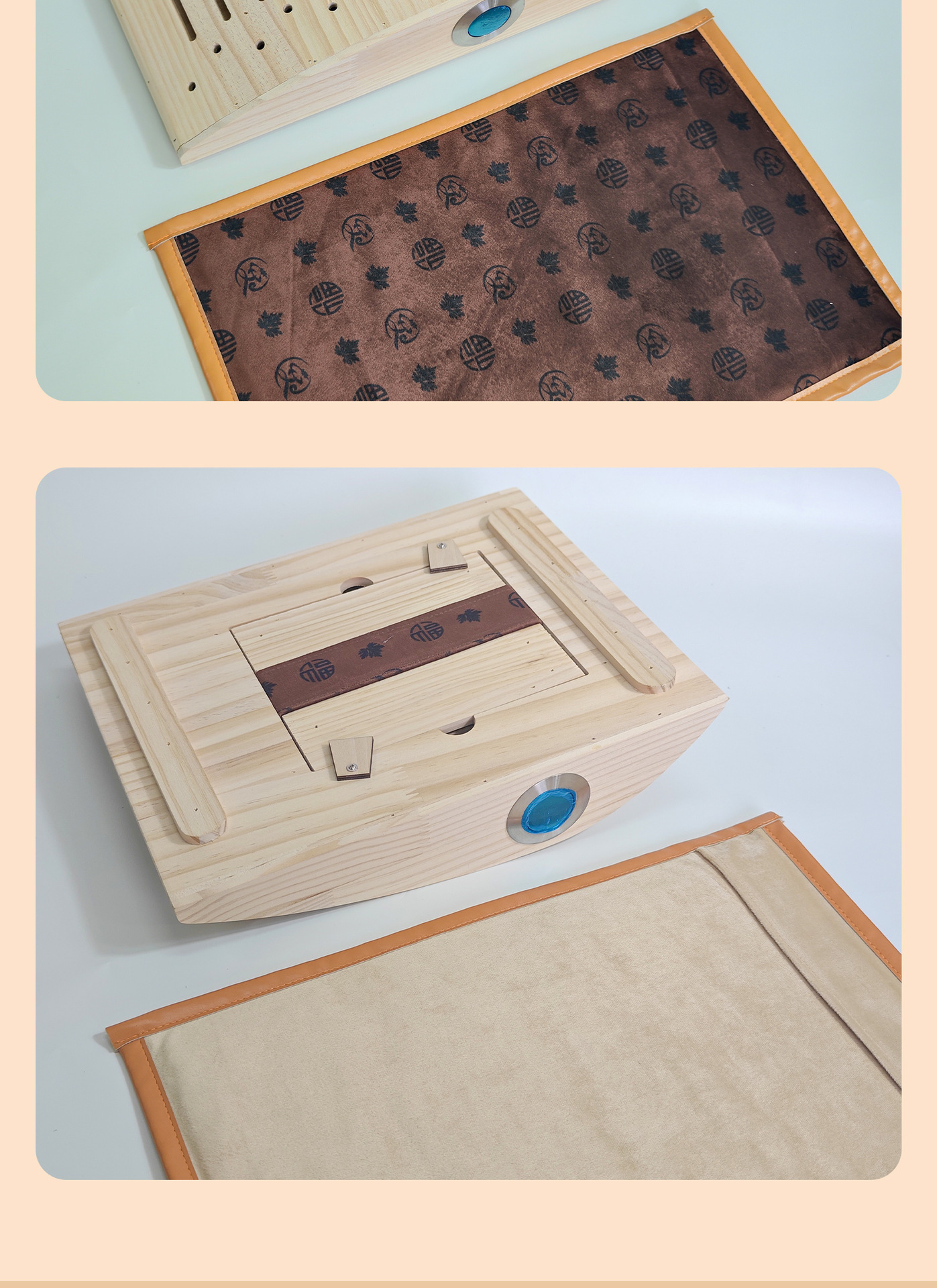 Wooden Moxibustion Box Solid Pine Moxa Burner for Shoulder Neck Waist Back Full Body Home Wellness with 60 Moxa Cones preparation