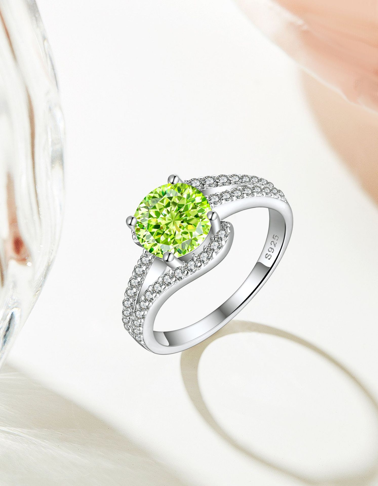 7g Weight High Carbon Diamond Inlay Material Rings Classification 1 Piece Quantity Holiday, Daily Occasion 925 Sterling Silver Material Water Droplets Pattern Women's Gender Inlay Design Simple Style, Classic Style Style 925 Sterling Silver High Carbon Diamond Water Droplets Rings 10