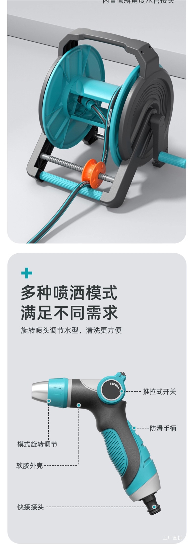 High-Pressure Powerful Car Wash Water Gun Tool, Dedicated Hose for Watering Flowers, Household Floor Washing Booster, Yard Spray Nozzle