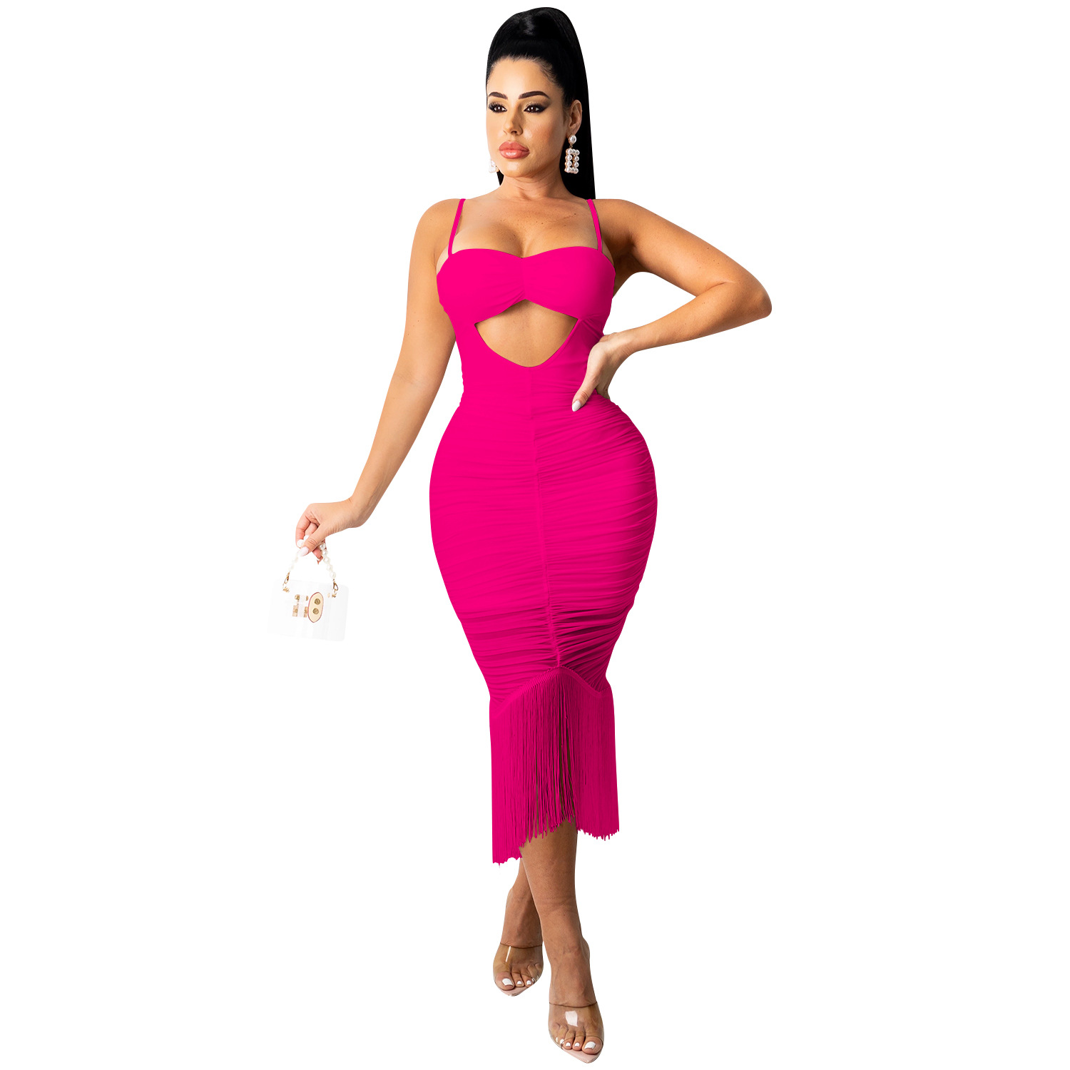 Solid Color Sexy Dress NSXYZ68555