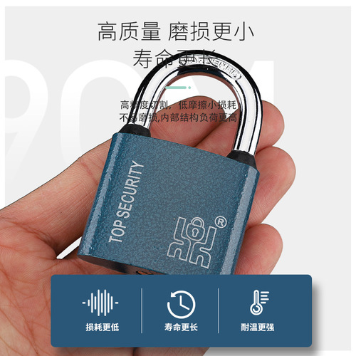 Lock Manufacturer Plastic Coated Arc Copper Core Padlock Single Action Pin Tumbler Outdoor Lock Cylinder Home Industrial Safety Padlock