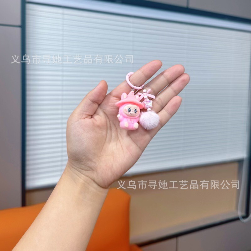 植毛ラブブ人形3歳キーホルダーペンダントクロスボーダーかわいい人形DIYアクセサリー携帯電話アクセサリーペンダント|undefined