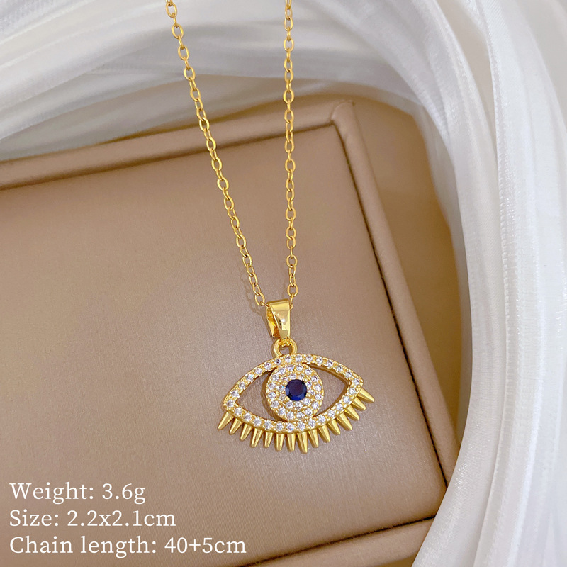 Wunderschöne Halskette Mit Teufelsauge Und Diamanten Für Damen_voghion.com