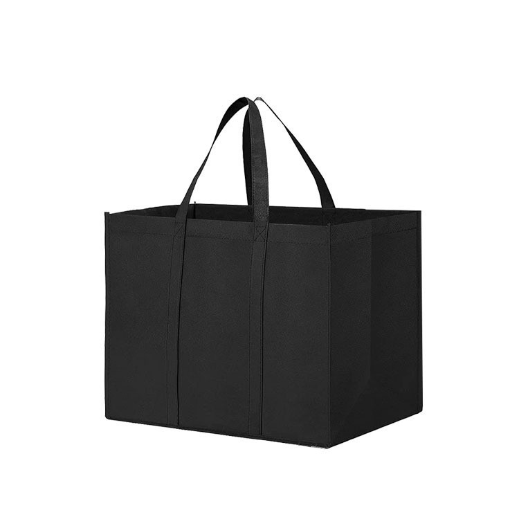 En stock Amazon conveniente bolso no tejido bolsa de vino tinto sólido engrosado caja completa de compras bolsa de picnic LOGO cambiado a grande