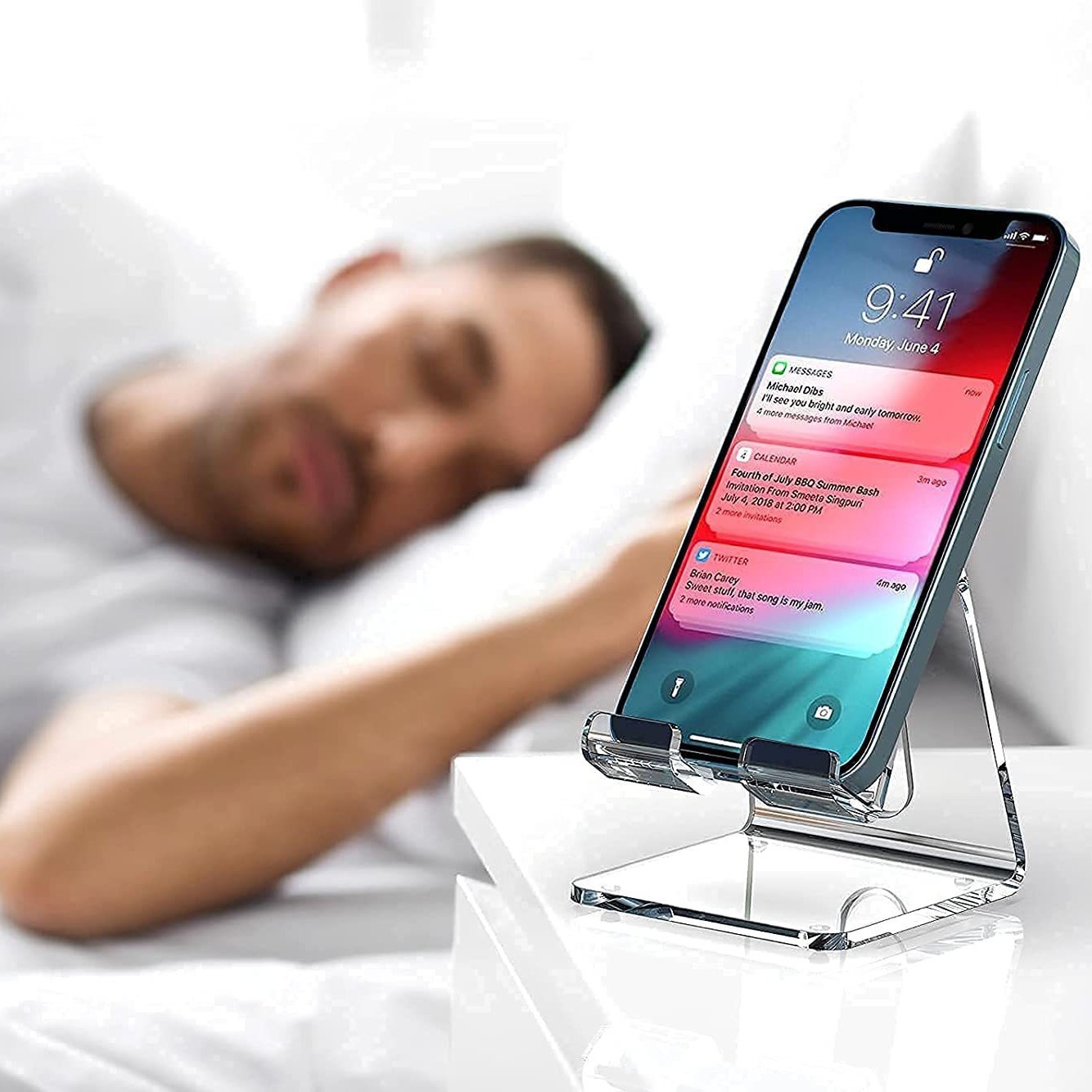 亚克力手机支架，便携式手机支架，桌面透明手机支架