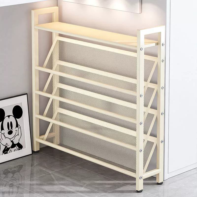 Новая простая полка для обуви из углеродистой стали, дверной проем, домашний общежитие, сэндвич, маленькая квартира, многофункциональный пылезащитный ультраузкий шкаф для обуви