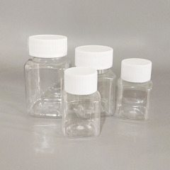 卸売り30 50 100ml角瓶密封プラスチック瓶分注瓶pet透明瓶サンプル分注瓶