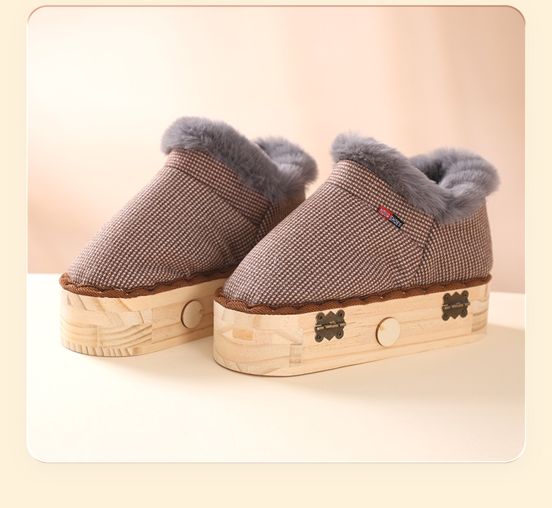 Wooden Moxibustion Shoe Foot Warming Device with Moxa Boxes for Home Foot Therapy Use preparation