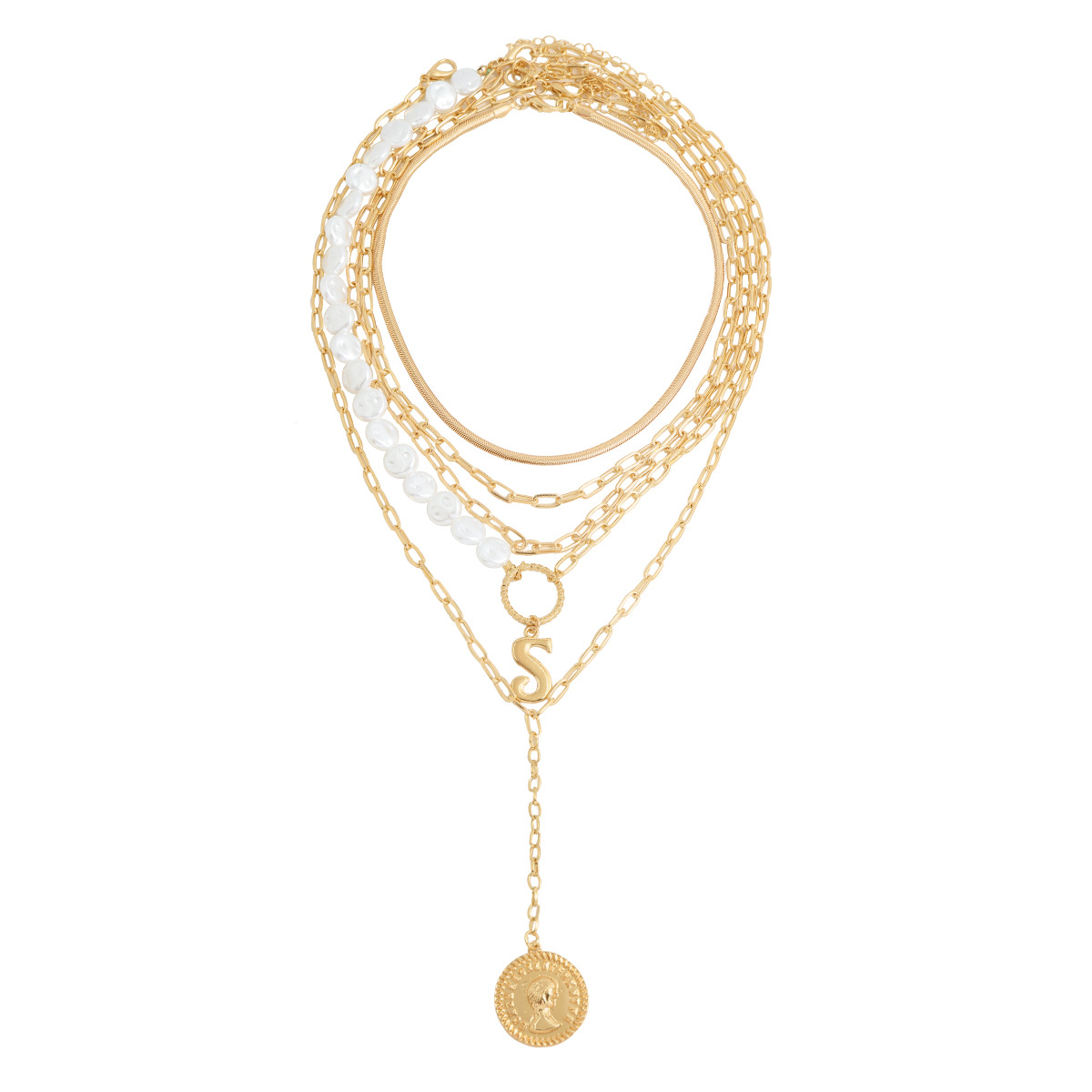 Simple Exaggerated Multi-layer Necklace display picture 2