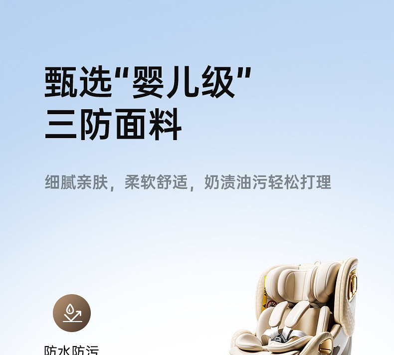 Hagaday Hakada Safety Seat for Infants and Children Aged 0-12, Suitable for Car Use, with Ventilation