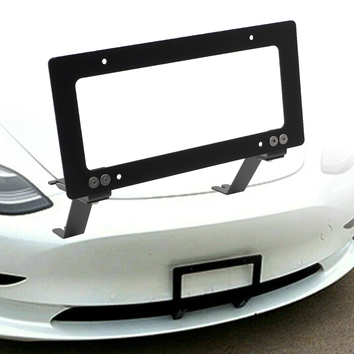 Compatible With Model Y3 Personalized US Car Protection Frame No Drilling Required Tesla Front License Plate_voghion.com