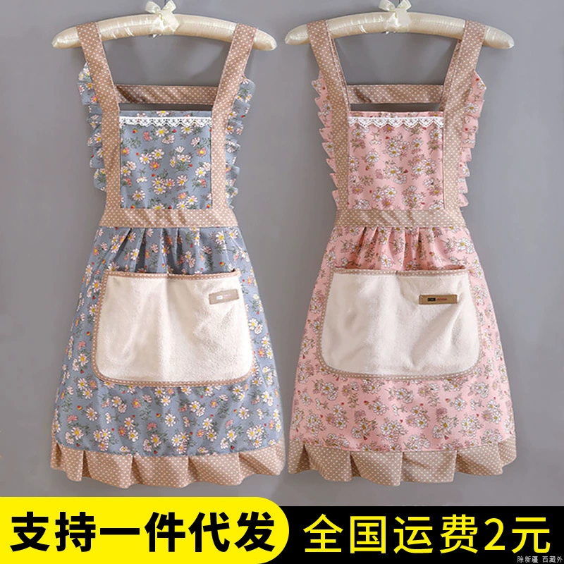 Ерaсeable фартук Erasable Apron with Suspenders, дышащий маленький костюм принцессы для подготовки пищи на работе