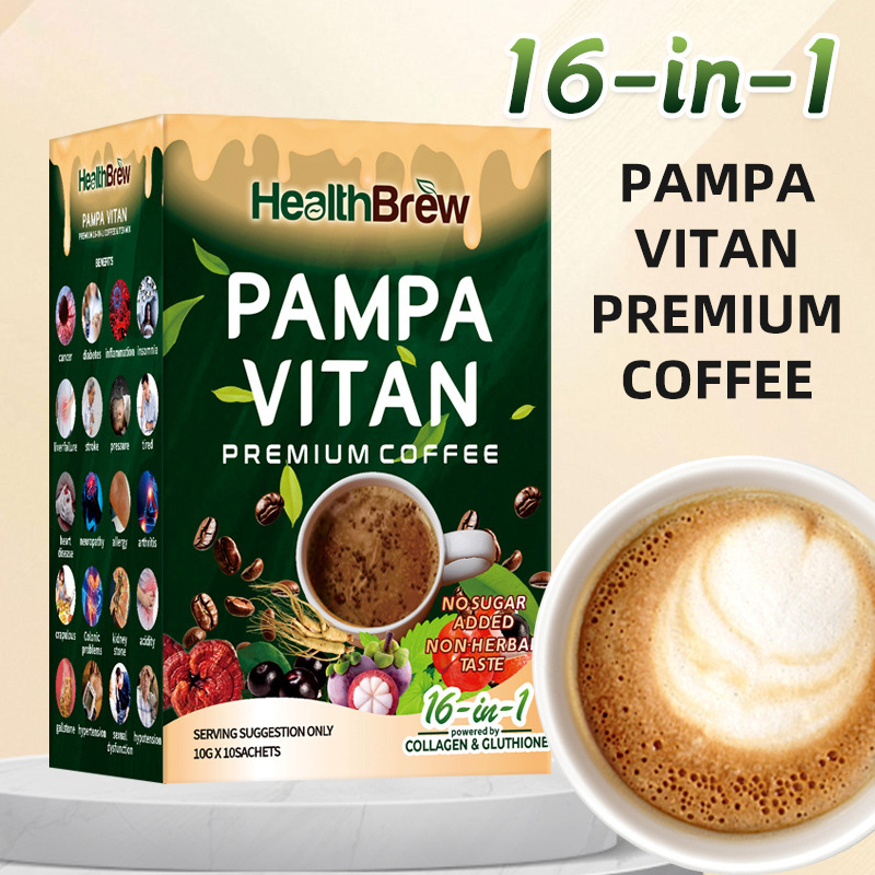Foreign Trade Cross-Border Healthbrew Healthy Brewing Premium Coffee 16-in-1 Southeast Asian Market