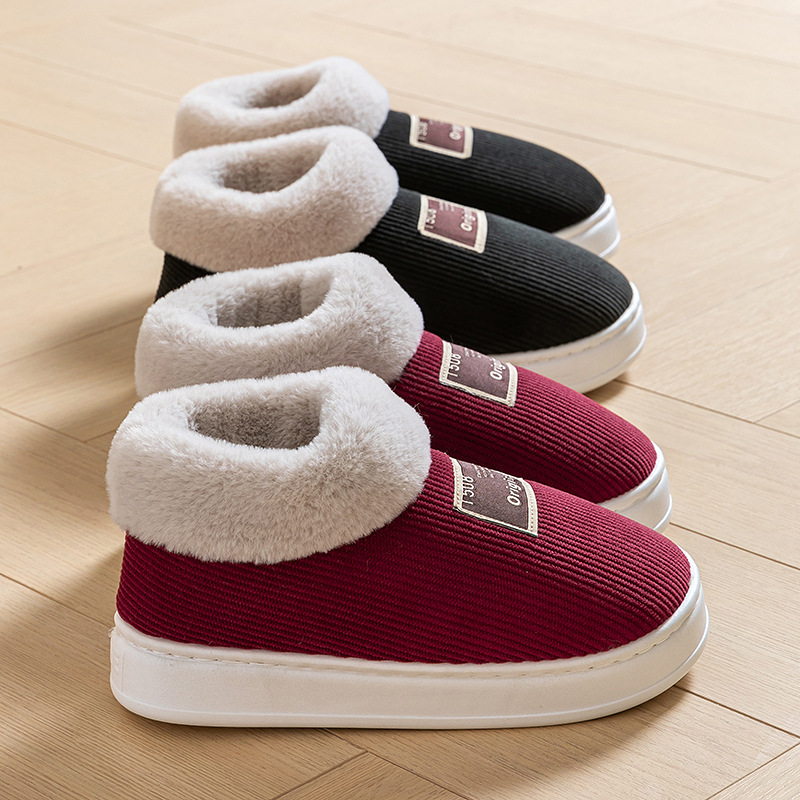 Cotton Slippers Men's Winter New Indoor Home Bag Heel Home fleece-lined Warm Women's Mao Mao Cotton Shoes Men's Winter Cotton Slippers Men's Winter New Indoor Home Bag Heel Home fleece-lined Warm Women's Mao Mao Cotton Shoes Men's Winter