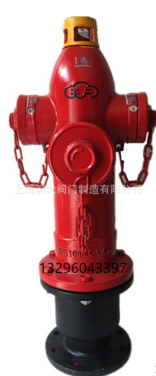 天广消火栓SS100-65-1.6地上栓室外消防栓DN100  不带弯头
