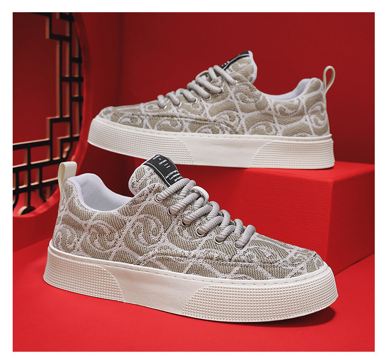 Board shoes men's platform trendy shoes sports casual shoes spring new cloth canvas shoes soft sole cross-border large size_voghion.com