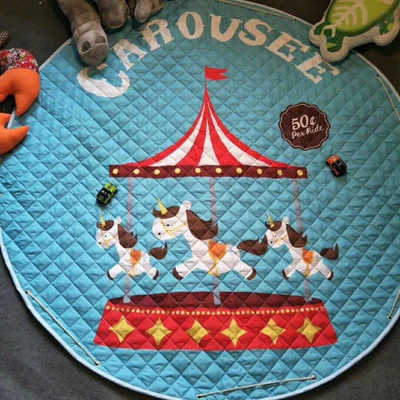 Avtomobil döşəmə paspasları – Outing Kidsren Cartoon Climbing Mat - carousel-15-m-diameter-round-storage-mat