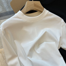 吹爆，T*e Ro*出品！！！极简简约纯色圆领后中缝匹马棉长袖T恤女