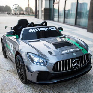 Haolaixi children's Mercedes-Benz electric car four-wheel car remote control toy car can sit for children and infants with swing