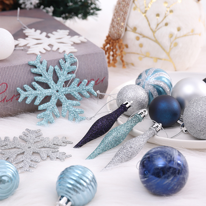 Transfronterizo Amazon para Navidad caja de decoración de bolas de luz, árbol de Navidad colgante, decoración, bolsas de regalo de bolas de galvanoplastia pintadas