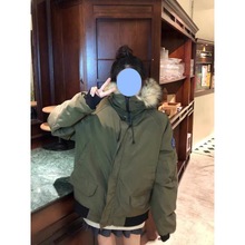 美式oversize棉服女冬季新款加厚连帽棉袄2022年设计感小众面包服