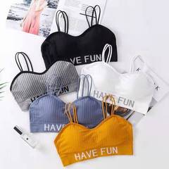 新款美背內衣女學生韓版性感防走光抹胸少女無鋼圈文胸吊帶背心