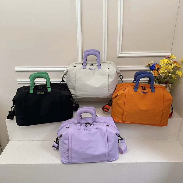 Large-capacity lightweight travel bag, portable for outdoor use, expandable storage luggage bag, handbag, crossbody bag, yoga and fitness bag