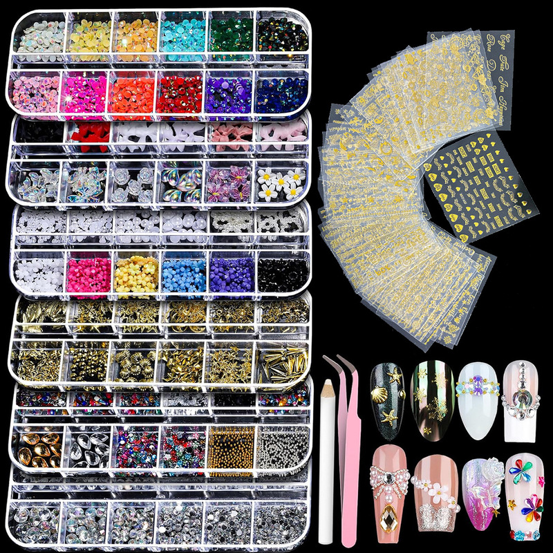 Cross-Border Hot-Selling Manicure Set Nail Art Decoration for Manicure DIY Handmade Diamond Nail Art Diamond Sticker Tool