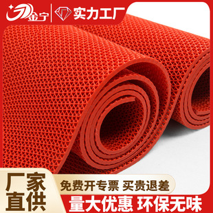 Thickened bathroom non-slip mat Bathroom Kitchen door hollow waterproof anti-fall foot mat outdoor commercial PVC floor mat