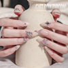 Small bell with bow, silver three dimensional nail decoration, internet celebrity, light luxury style, wide color palette