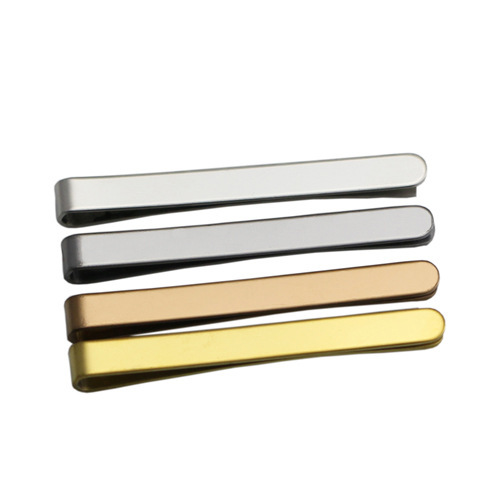Cross-border men's tie clip stainless steel tie clip personalized lettering LOGO manufacturers in stock wholesale small clip