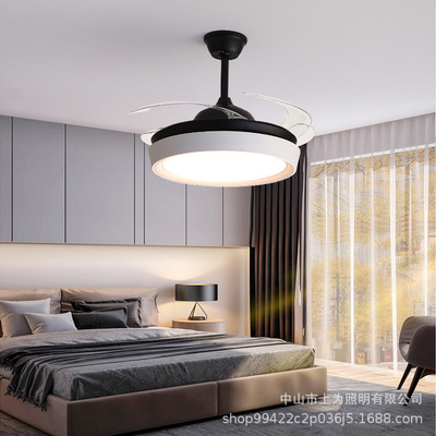 LED modern Simplicity Mute Multipurpose Ceiling fan lamp bedroom Restaurant Super Office multi-function Ceiling fan lamp