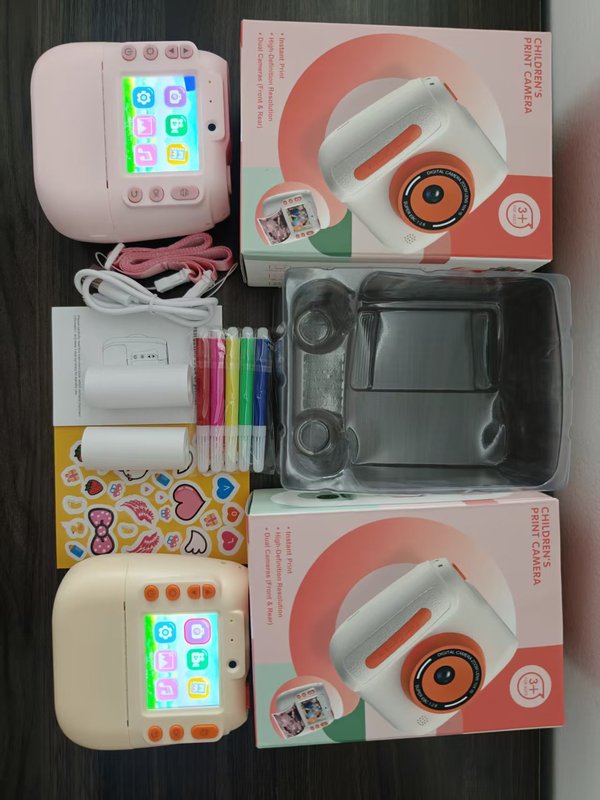 クロスボーダー子供用インスタントプリントカメラ高精細デュアルカメラカラーデジタル印刷感熱紙カメラおもちゃ|undefined