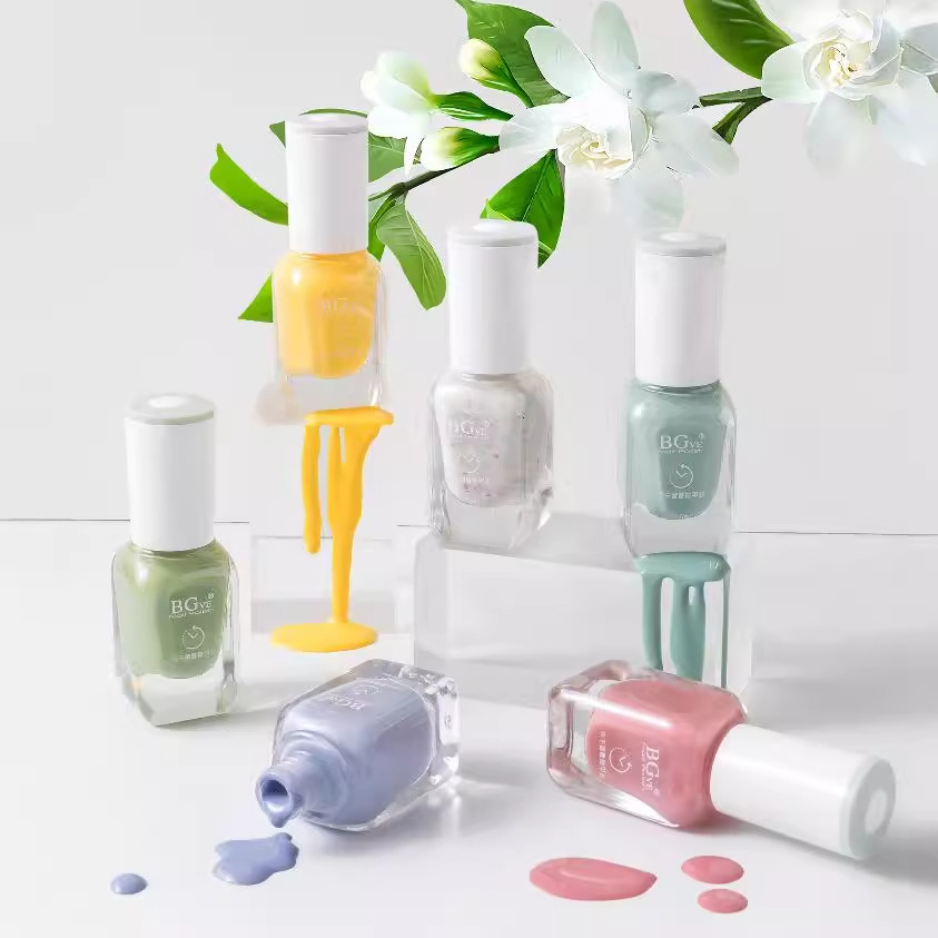 glossy nail polish strongly flavoured