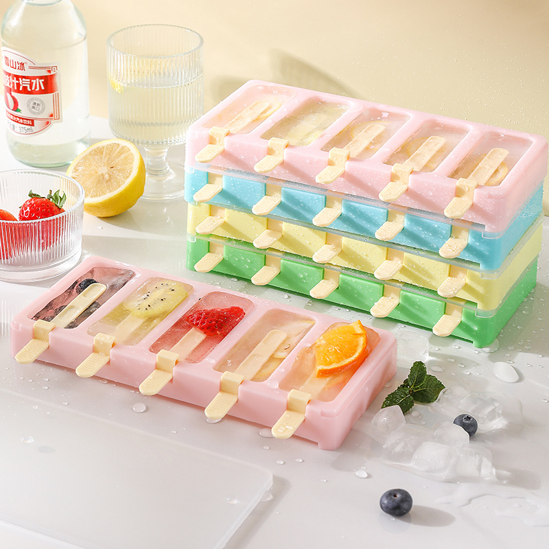 Molde de paleta de helado de grado alimenticio - Diseño lindo, para helado casero DIY, molde plano