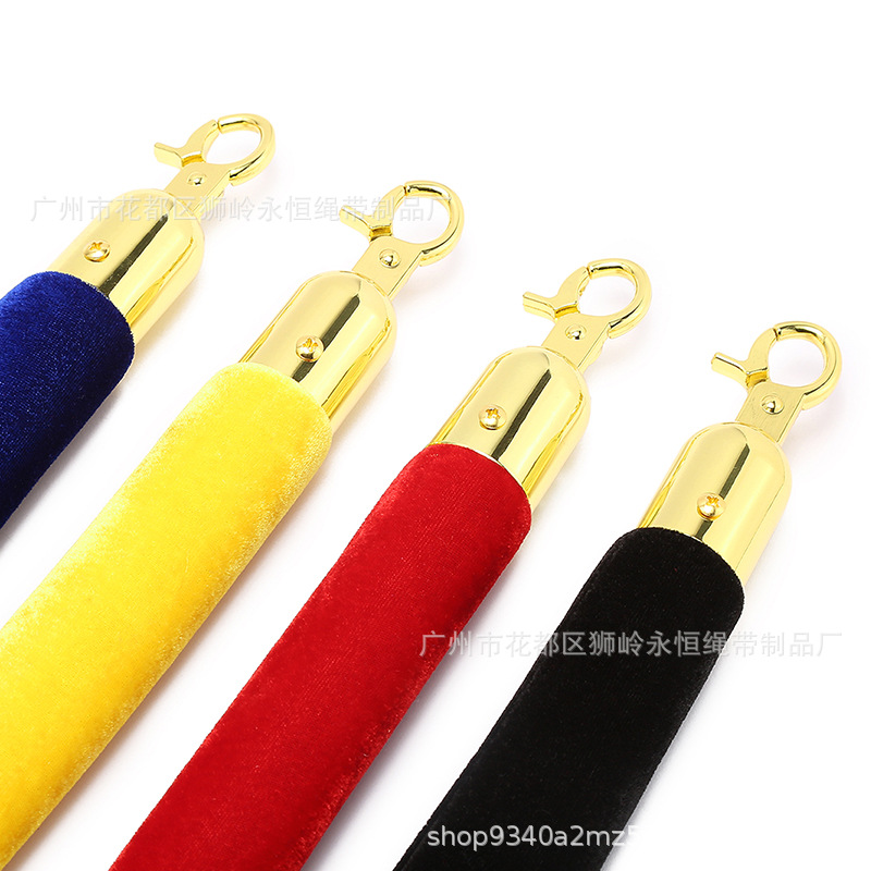 1.5米红色挂绳钛金栏杆围栏座天鹅绒不倒防护排队机场专用