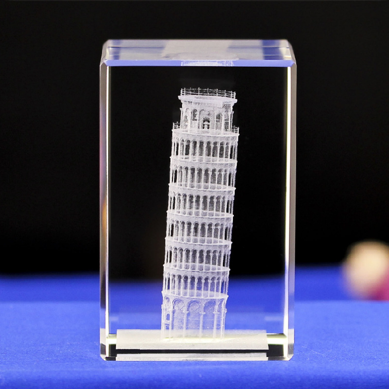 Escultura interior de cristal Serie de animales 3D Estatua de Buda de cristal Modelo de edificio de cristal Decoración del hogar Recuerdos de viaje Suministro transfronterizo