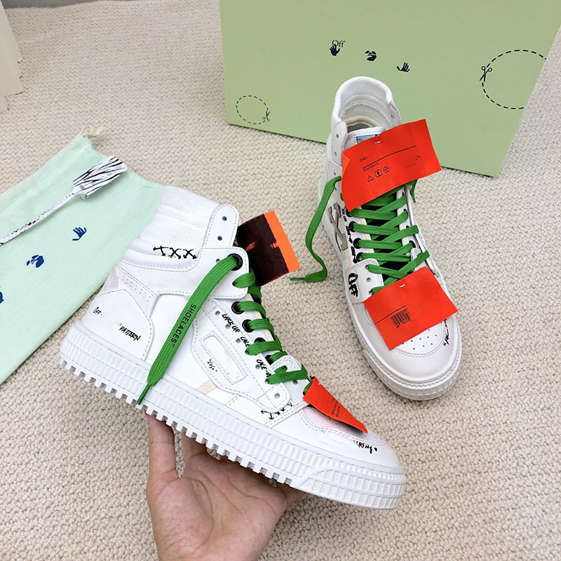 Foreign Trade European Station Off Fashion Brand Men's Shoes Genuine Leather Summer Breathable High-top Board Shoes Women's Personality All-match Leisure Sports