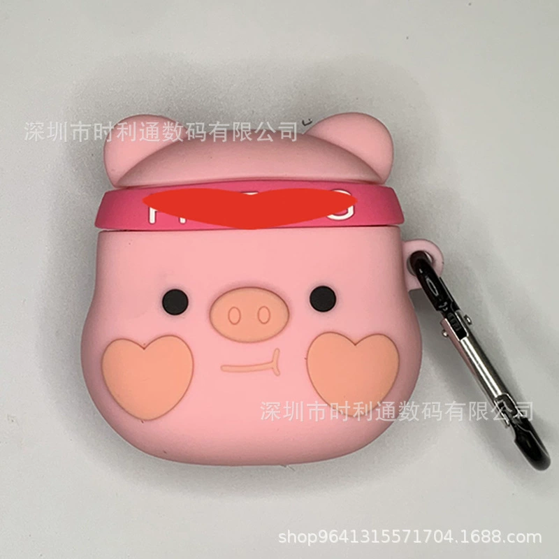 Силиконовый карманный защитный чехол для картинок (Apple AirPods, несколько моделей), милый чехол с карабином