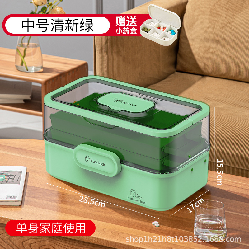 Caja de medicina hogar extra grande caja de medicina hogar gran capacidad para niños medicina multi-capa de almacenamiento médico caja al por mayor
