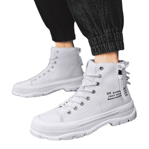 Canvas Shoes for Men 2025 Autumn Fashion High-top Platform Shoes Trendy and Versatile High-top Autumn Casual Shoes Fashion Shoes