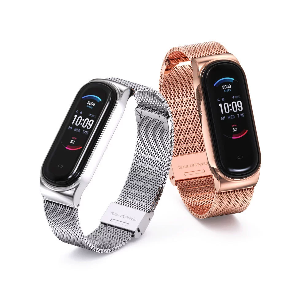 Совместимо с Amazfit Band 7 Huami браслет 5 лент металл три бусины Strite Magland Magnetic Magnetic Suffering