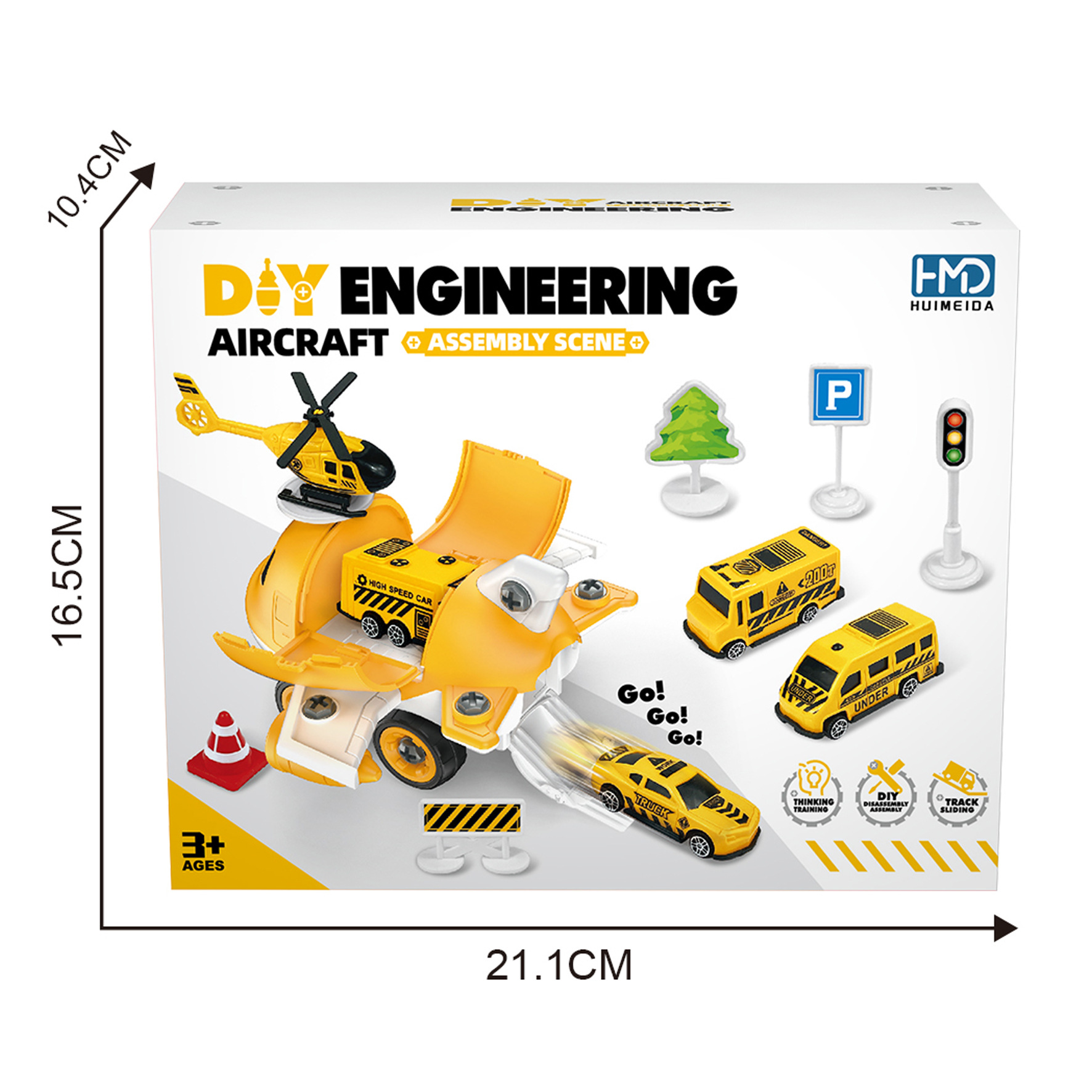 Nuevos productos de venta en caliente transfronteriza almacenar aviones puzzle juguetes DIY coche de montaje para niños sitio de construcción escenario coche de aleación image 6