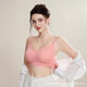 Seamless Breastfeeding Bra with Front Opening and Buckle Push-up Thin Comfortable Pregnant Women Postpartum Breastfeeding Bra Underwear without Steel Ring and Seamless