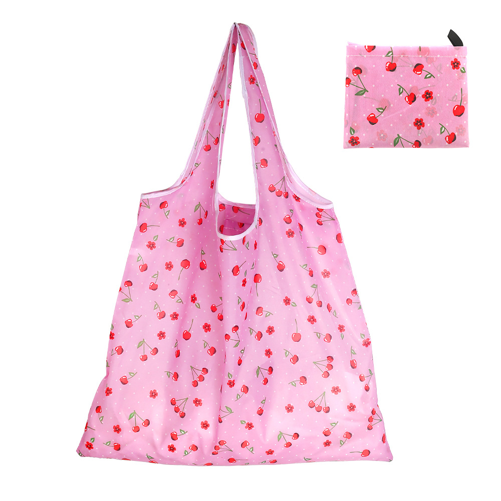 Nueva bolsa de compras plegable de gran capacidad en stock bolsa plegable de Protección Ambiental bolsa de almacenamiento portátil de impresión portátil creativa