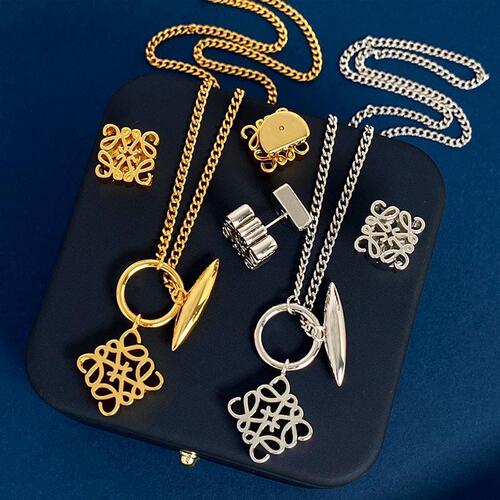 Cross-border fashion gold plated jewelry set wholesale abstract design hollow square OT clasp short chain European and American style