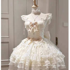 春夏韩系新款超甜初恋公主裙气质收腰显瘦大蝴蝶结蓬蓬连衣裙短裙